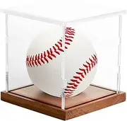 Acrylic Display Case for Baseball Clear Acrylic Display Stand Holder UV Protection Dust-Proof Memorabilia Display Case (1 Baseball)