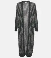 [Brunello Cucinelli] Brunello Cucinelli Dazzling striped cotton cardigan AU 14 multicoloured