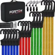 Bungee Cords Assorted Sizes with Plastic Coated Metal Hooks