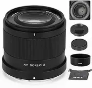 VILTROX 50mm F2.0 Z-Mount, AF 50mm F2 Lens for Nikon Z, Standard Full Frame Large Aperture STM Auto Focus Prime Lens for Nikon Z-Mount Cameras Z5 Z50 Z50II Z6 Z6II Z7 Z7II ZFC Z30 Z9 Z8 ZF Z6III