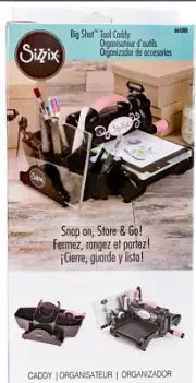 Sizzix Black Tool Caddy #661080 Retail $28.99 snaps on/off Big Shot machines