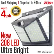 Ultra 208 LED Solar Motion Sensor Lights PIR Outdoor Floodlights Security AU