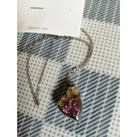 在飛比找蝦皮購物優惠-現貨限量日韓流行韓劇銀色紫水晶愛心造型項鍊