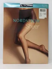 Nordstrom Sheer Control Top Pantyhose Black Size C Sheer Toe 20 Denier