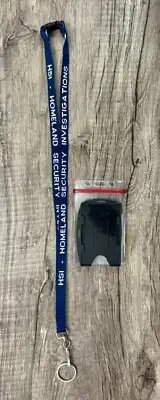 Homeland Security Investigations HSI 3 Card ID Holder Lanyard with Key Ring