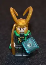 LOKI w/ Molded Cape and Accessories ~ Marvel ~ New Lego Minifigure ~