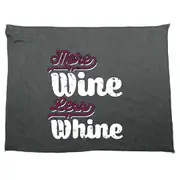Alcohol More Wine Less Whine - Funny Novelty Soft Sport Microfiber Towel