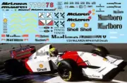 1/20 Decals for McLaren MP4/8 TAMIYA SENNA ANDRETTI HAKKINEN DECAL TBD68