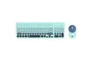 TODO 2.4Ghz Wireless Keyboard Mouse Combo Mac Windows Android 96 Key - Blue