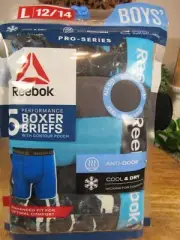 Reebok Boys Performance Boxer Briefs 9 Pack - Anti Microbial Anti Odor L (12-14)