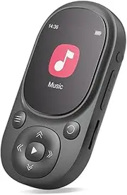 Snblzhef 64GB Clip MP3 Player with Bluetooth 5.3, Lossless Sound, FM Radio, Voice Recorder, Supports Up to 128GB TF Card Black