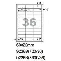 在飛比找樂天市場購物網優惠-【文具通】阿波羅9236B影印自黏標籤貼紙36格60x22m