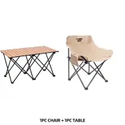 Outdoor Folding Moon Chair and Table Combination Portable Camping Chair Picnic G