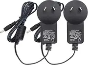 2 Pack AC to DC 5V 2A Power Supply Adapter, Plug 5.5mm x 2.1mm for IP Camera IPC