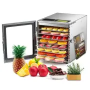 Food-Dehydrator Machine 8 Stainless Steel Trays, 500W Jerky Dehydrator for Meat,