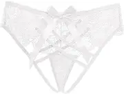 [LeeQinersw] Women Panties Stylish Cotton Breathable Briefs for Party Couples Honeymoon White