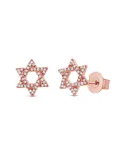 Sabrina Designs 14K Rose Gold 0.14 ct. tw. Diamond Star of David Studs
