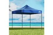 Instahut Gazebo Pop Up 3x3m w/Base Podx4 Marquee Folding Outdoor Wedding Camping Tent Shade Canopy Blue