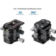 US Leofoto G2 GEAR HEAD 3 In 1 Panoramic Geared Ball head Tripod Head Black US