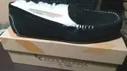 Koolaburra by UGG Lezly Black Suede Womens Moccasin Slippers Sz 11