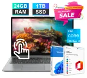 2024 Lenovo IdeaPad Laptop 15.6" Touch 12th Gen Intel i3 24GB RAM 1TB SSD WinPro