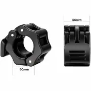 Olympic Dumbbell Clamps Barbell Collars Clip Set 50mm Weight Plate Holders Black