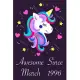 Awesome Since March 1996: 24 Year Old 24th Birthday gift Unicorn Born In March 1996, Journal Gift Book For Girls, Christmas Gift Book, Birthday