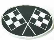 Checkered Racing Flags Patch Vintage