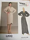 Dress Loose Fitting 14 VOGUE 1319 Sewing Pattern UC VTG 80s KASPER Long Midi