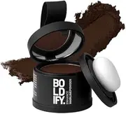 BOLDIFY Hairline Powder - Root Touch Up Hair Color for Gray Coverage - Bald Spot Concealing Hair Powder for Women and Men - 48-Hour Stain-Proof (Hazel Brown)