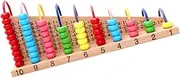 ERINGOGO Wooden Abacus Arithmetic Rack for Preschool Educational Math Learning Aid with Counting Sticks Enhances Numeracy Skills Material for Early Development