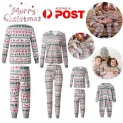 Christmas Family Matching Pyjamas Xmas Nightwear Sleep Pajamas PJs Set Adult Kid