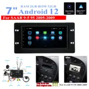 For SAAB 9-5 95 05-09 7'' Android 12 2＋32GB Car Stereo Radio GPS Head Unit WIFI