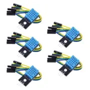 5 Pack Temperature and Humidity Sensors with Cable for Environmental Monitoring