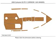 2002 Centurion ELITE V Cockpit bow Boat EVA Foam Pad Teak Deck Faux Flooring Mat