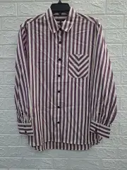 New Rag & Bone Maxine Long Sleeve Button Up Stipe Blouse Size Large