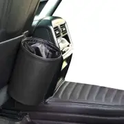 Car Trash Can Collapsible Pop Up Trash Can for Car PU Leather Car Garbage Can...