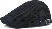 [ZARSIO] Men Breathable Mesh Summer Hat Flat Cap Gatsby Newsboy Hat Beret