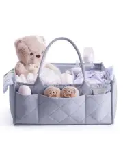 Baby Diaper Caddy Organizer Large Nursery Storage Basket with Handles for New...