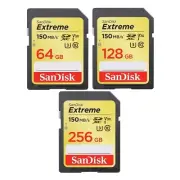 New Sandisk Extreme 16GB 128G SDHC SD Flash Card UHS-1 Class 10 150MB/s 4K V30