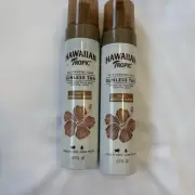 Hawaiian Tropic Self Tanning Foam, Light Medium/Dark. 6.7oz Lot Of 2 SunlessTan
