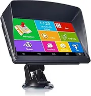 GPS Car Navigator, 7" Inch 16GB RAM+512MB Car GPS Navigation Sat Na AV-in Bluetooth WiFi FM Transmitter Free Maps+Sunshade for Car Truck RV(8Gandroid)