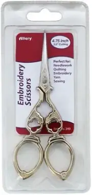 Allary Needlework Scissors 4.75"-Gold Handle, 3 Pack