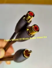 NEW AudioQuest M22F RCA Y Splitter Cable Super Flex 1-Male 2-Female sku1083
