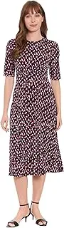 [London Times] Elegant Half-Sleeve Mid-Calf Work Dresses for Women