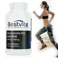 在飛比找momo購物網優惠-【美國BestVite】必賜力葡萄糖胺+MSM膠囊1瓶(12