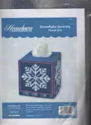 NIP!!! PLASTIC CANVAS KIT SNOWFLAKE SERENITY TISSUE BOX