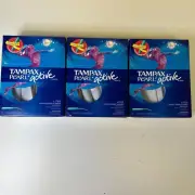 Tampax Pearl 3 Boxes Lites Absorbency Tampons 18 each 54 Total Unscented