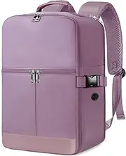 [Ltemziiy] Cabin Bags 40×20×25 for Ryanair Underseat Carry-ons Travel Backpack Hand Luggage Bag Cabin Flight Rucksack Casual Daypack School Office Backpack Fit 14 Inch Laptop-Purple, Purple, 40x20x25