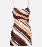 [Faithfull] Faithfull Maryse striped linen minidress AU 8 multicoloured